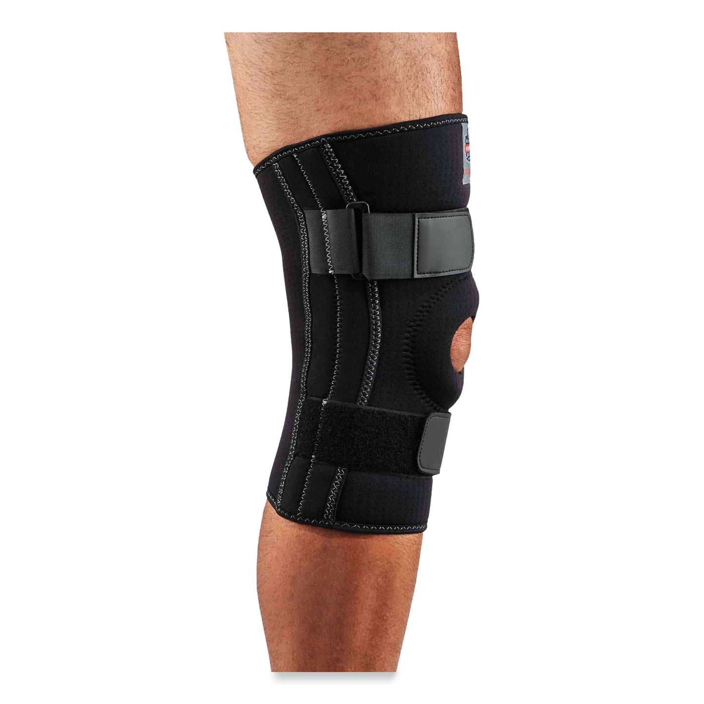 ergodyne ProFlex 620 Open Patella Spiral Stays Knee Sleeve, Large, Black (16544)