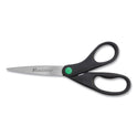 Westcott KleenEarth Scissors, 8" Long, 3.25" Cut Length, Straight Black Handle (41418)