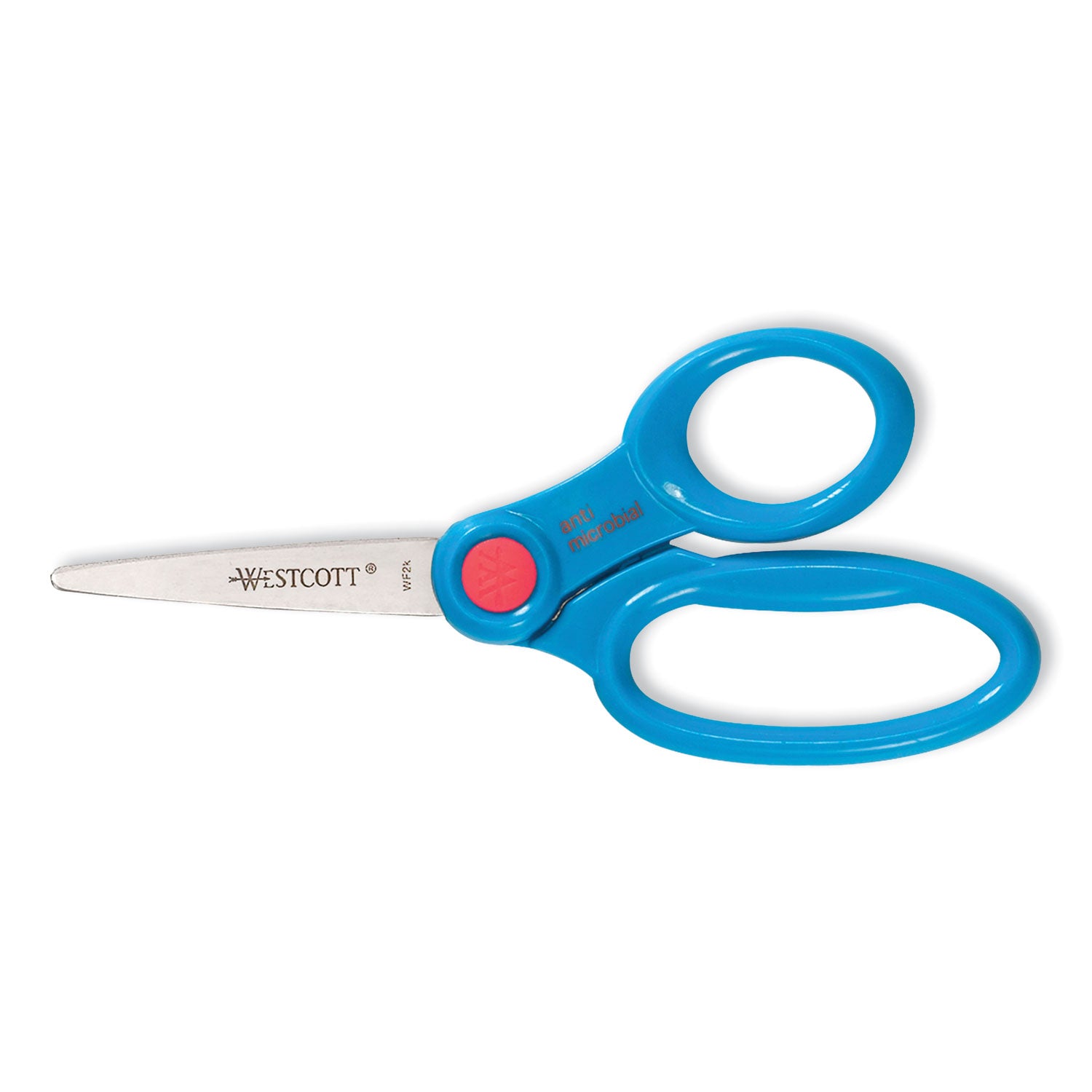 Westcott Kids' Scissors with Antimicrobial Protection, Pointed Tip, 5" Long, 2" Cut Length, Randomly Assorted Handle Color (14607)