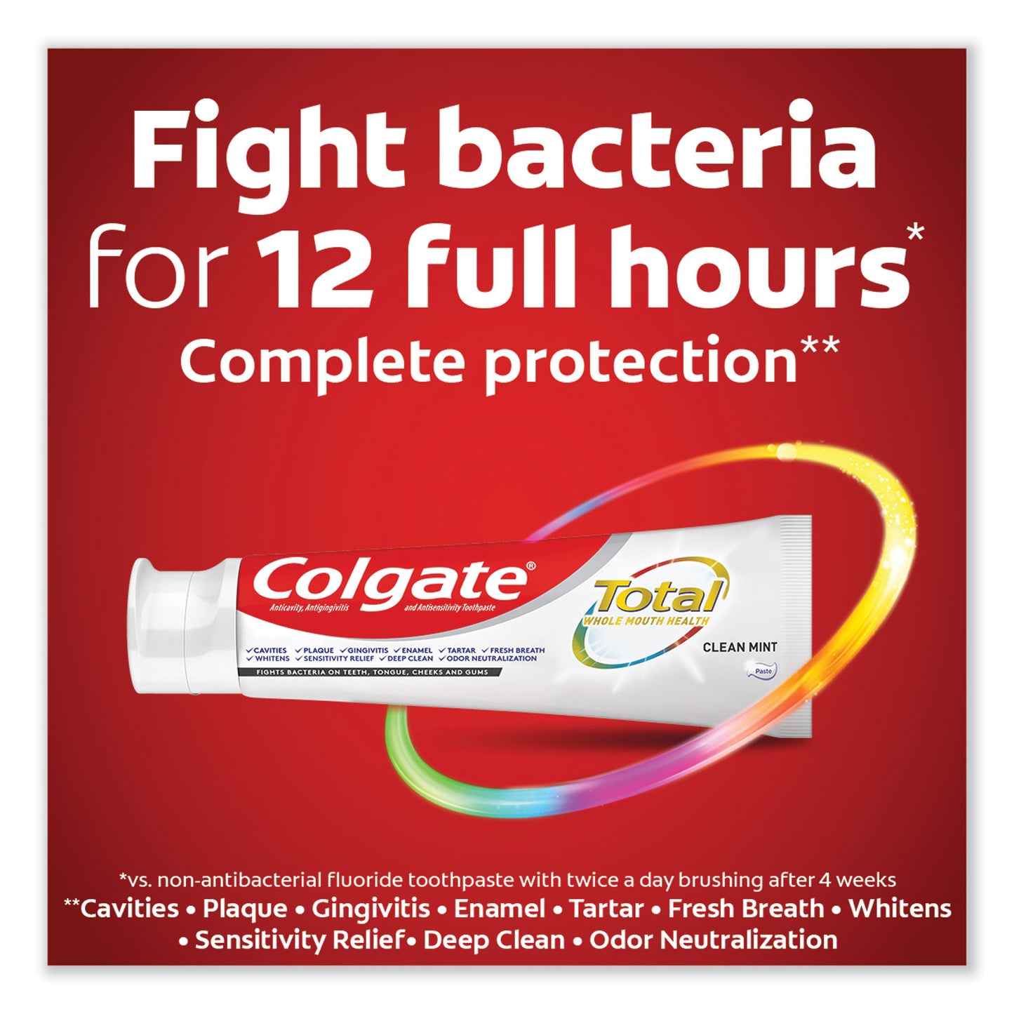 Colgate Total Toothpaste, Coolmint, 0.88 oz, 24/Carton (45986)