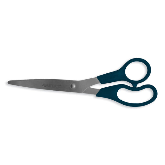 Westcott Value Line Stainless Steel Shears, 8" Long, 3.5" Cut Length, Offset Black Handle (13135)