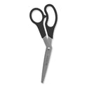 Westcott Value Line Stainless Steel Shears Value Pack, 8" Long, 3.5" Cut Length, Crane-Style Black Handle, 3/Pack (13402)