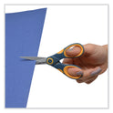 Westcott Non-Stick Titanium Bonded Scissors, 5" Long, Straight Gray/Orange Handle (14881)