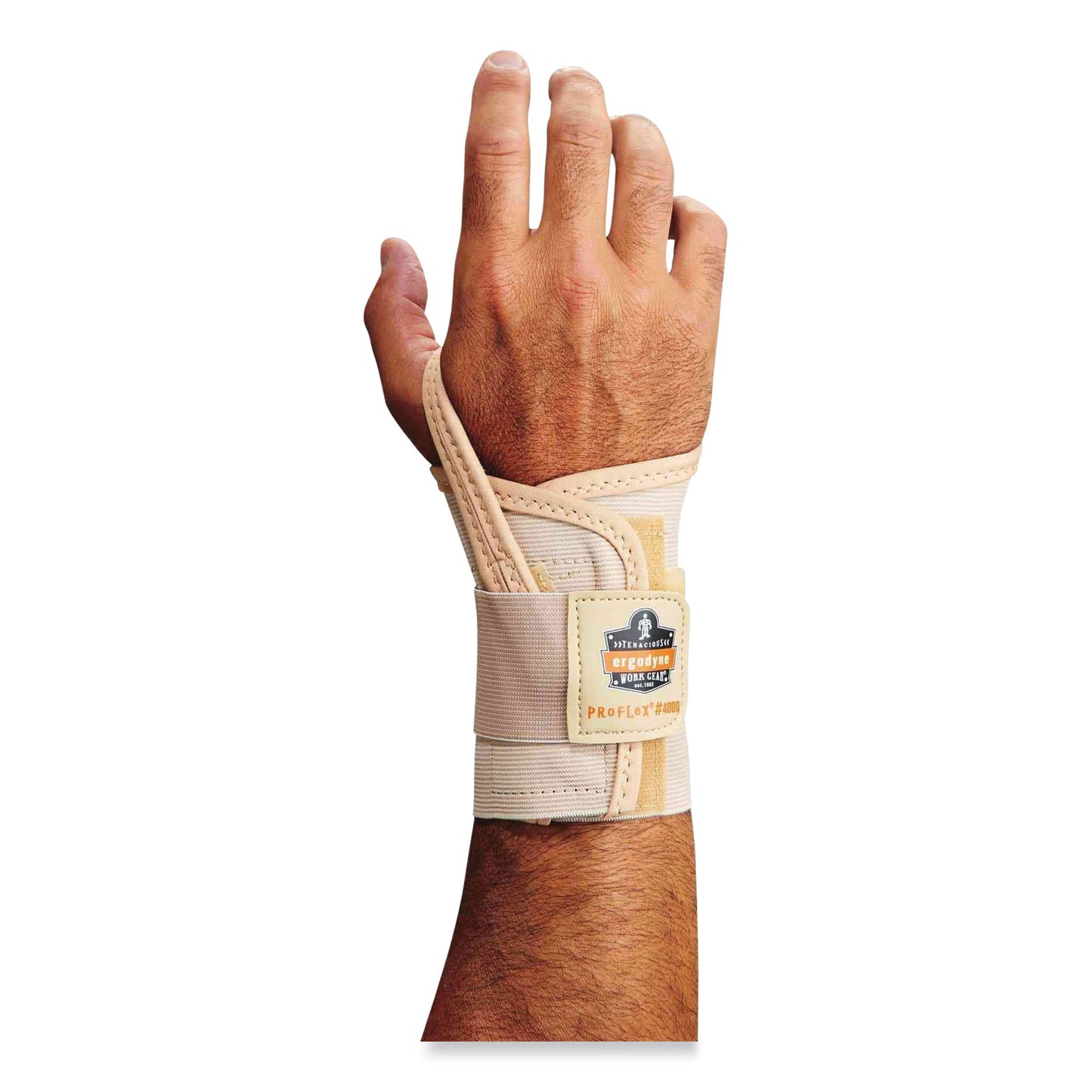 ergodyne ProFlex 4000 Single Strap Wrist Support, Small, Fits Left Hand, Tan (70112)