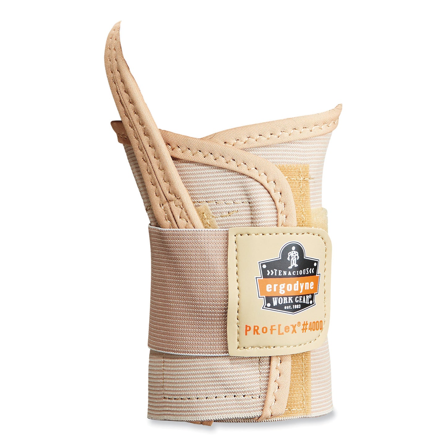 ergodyne ProFlex 4000 Single Strap Wrist Support. Small, Fits Right Hand, Tan (70102)