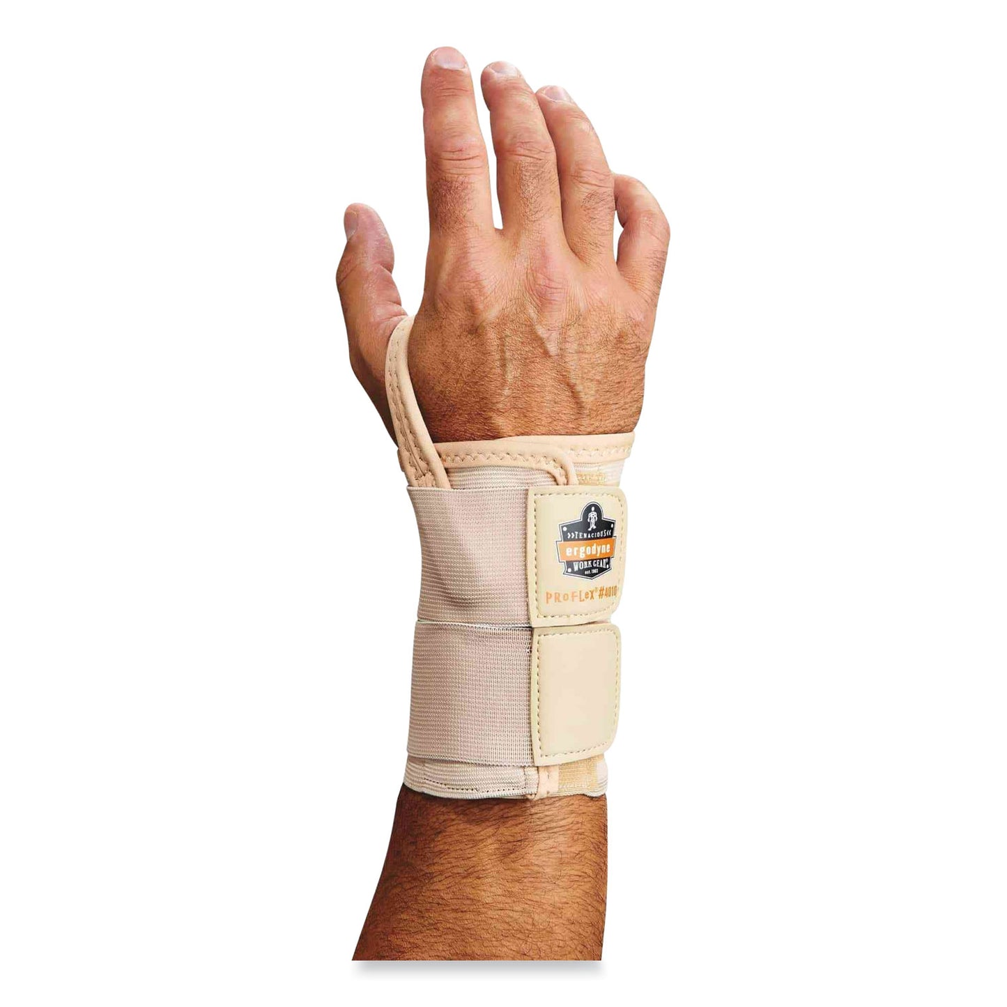 ergodyne ProFlex 4010 Double Strap Wrist Support, Large, Fits Left Hand, Tan (70136)