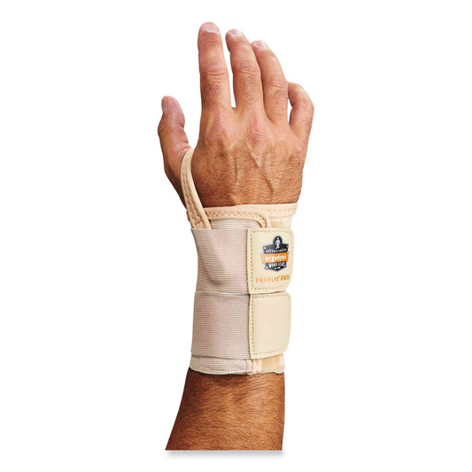 ergodyne ProFlex 4010 Double Strap Wrist Support, Medium, Fits Left Hand, Tan (70134)
