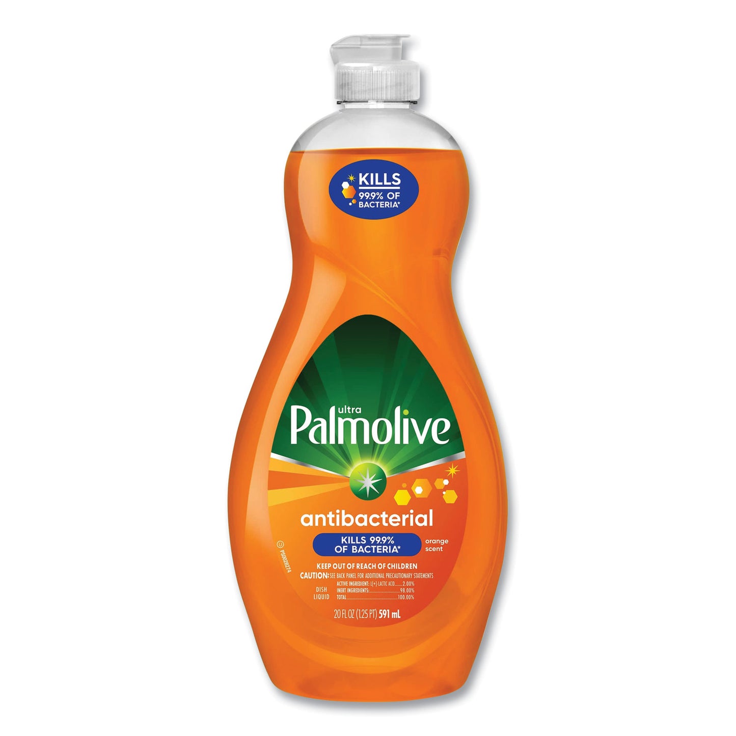 Palmolive Ultra Antibacterial Dishwashing Liquid, 20 oz Bottle, 9/Carton (45038)