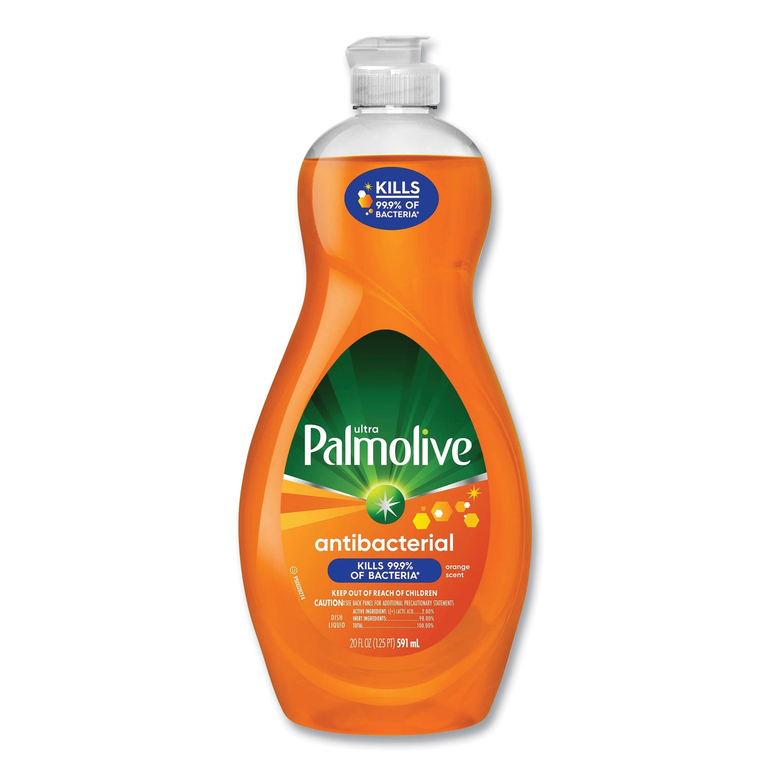 Palmolive Ultra Antibacterial Dishwashing Liquid, 20 oz Bottle, 9/Carton (45038)