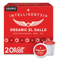 Intelligentsia El Gallo Organic Coffee K-Cups, Light Roast, 20/Box (0154)