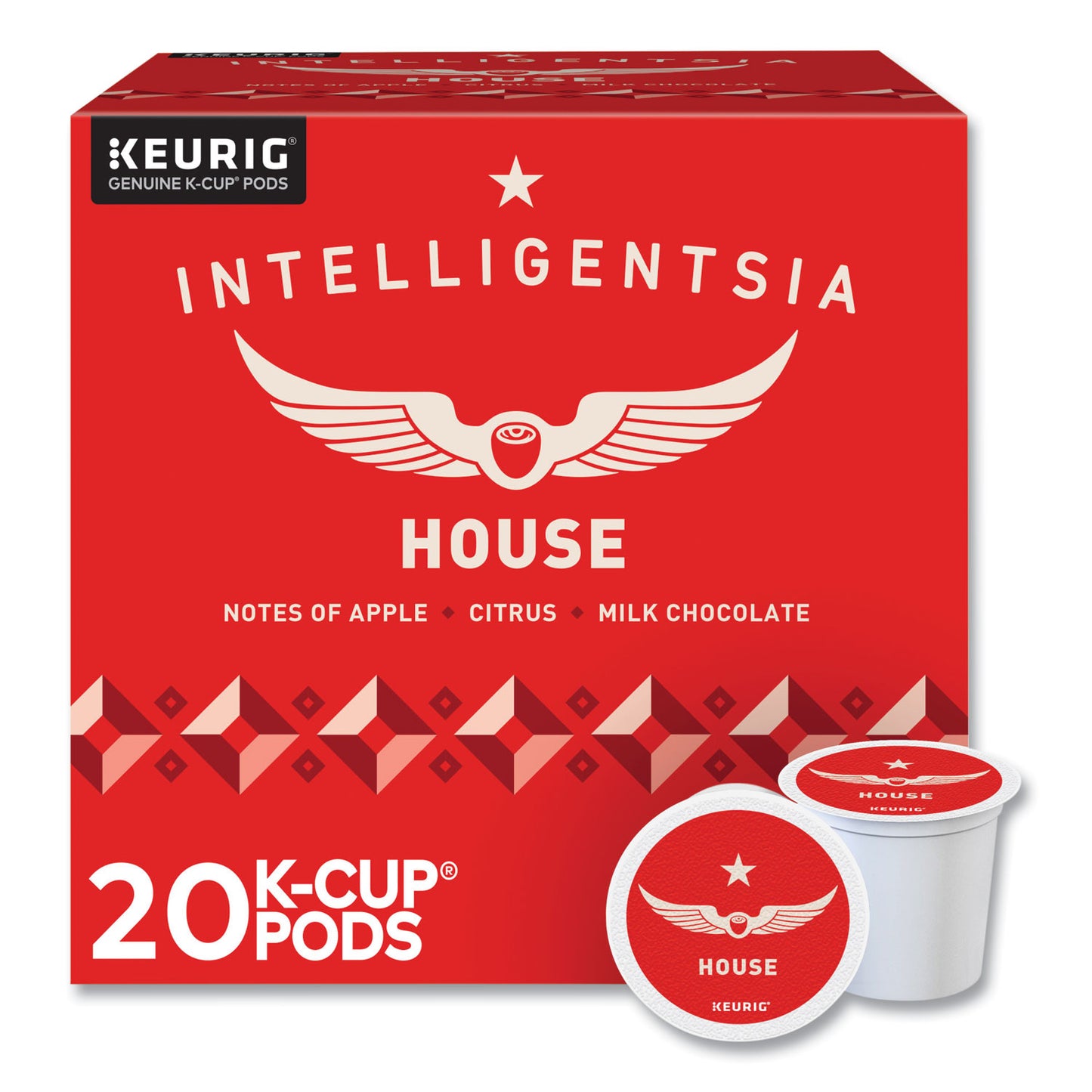 Intelligentsia House Blend Coffee K-Cups, Light Roast, 20/Box (0153)