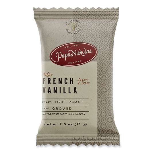 PapaNicholas Coffee Premium Coffee, French Vanilla, 18/Carton (25188)