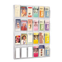 Safco Reveal Clear Literature Displays, 24 Compartments, 30w x 2d x 41h, Clear (5601CL)