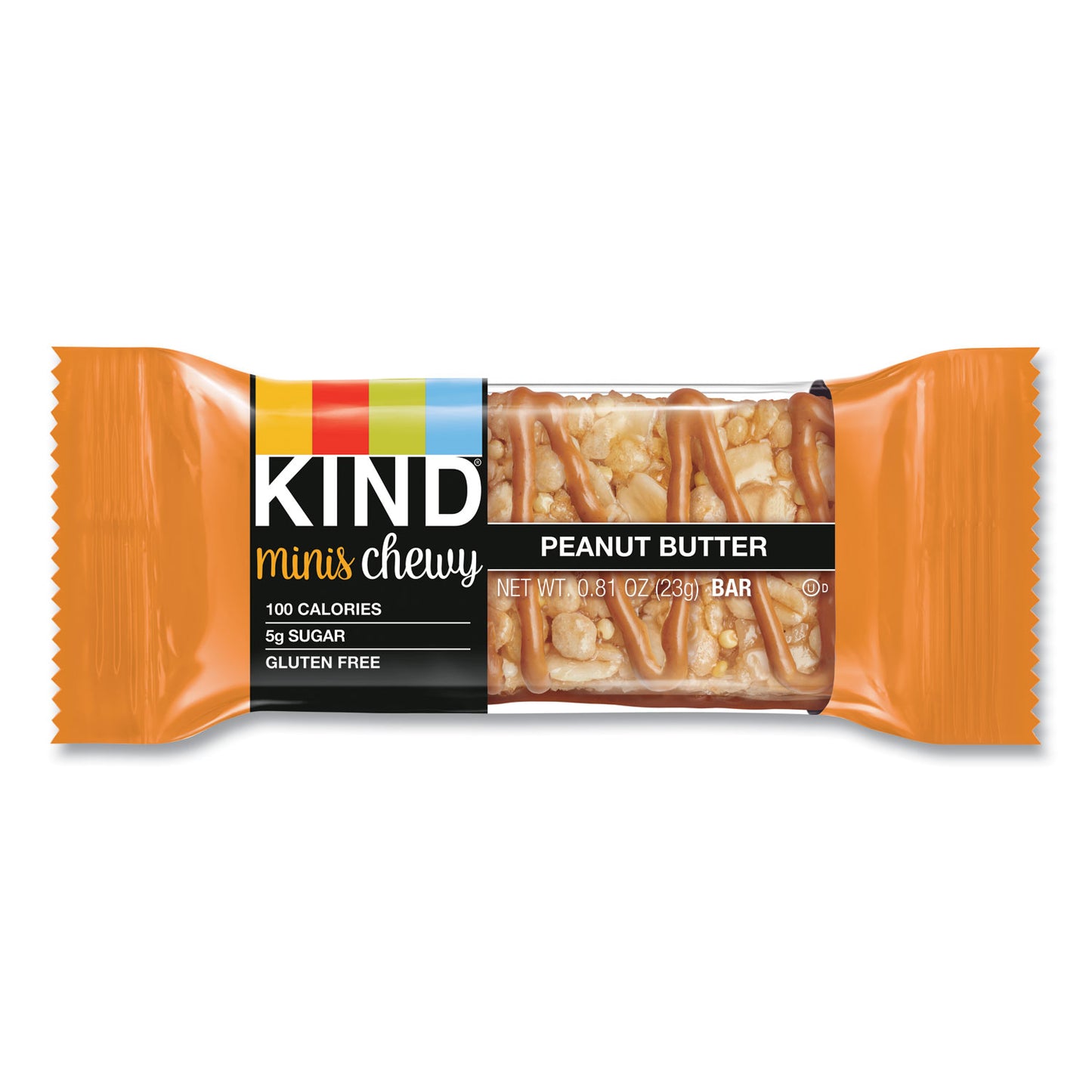 KIND Minis Chewy, Peanut Butter, 0.81 oz 10/Pack (27895)