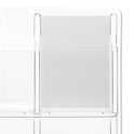 Safco Reveal Clear Literature Displays, 9 Compartments, 30w x 2d x 36.75h, Clear (5603CL)