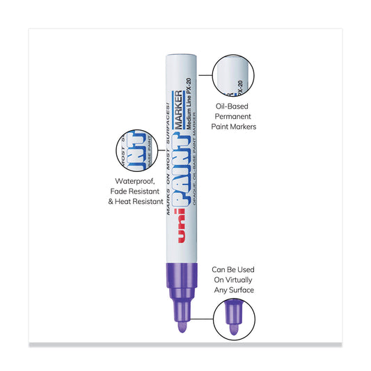 uni Paint Permanent Marker, Medium Bullet Tip, Violet (63606)