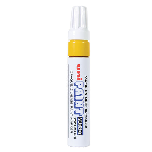 uni Paint Permanent Marker, Broad Chisel Tip, Yellow (63735)