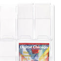 Safco Reveal Clear Literature Displays, 12 Compartments, 30w x 2d x 34.75h, Clear (5606CL)