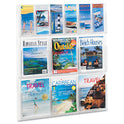 Safco Reveal Clear Literature Displays, 12 Compartments, 30w x 2d x 34.75h, Clear (5606CL)