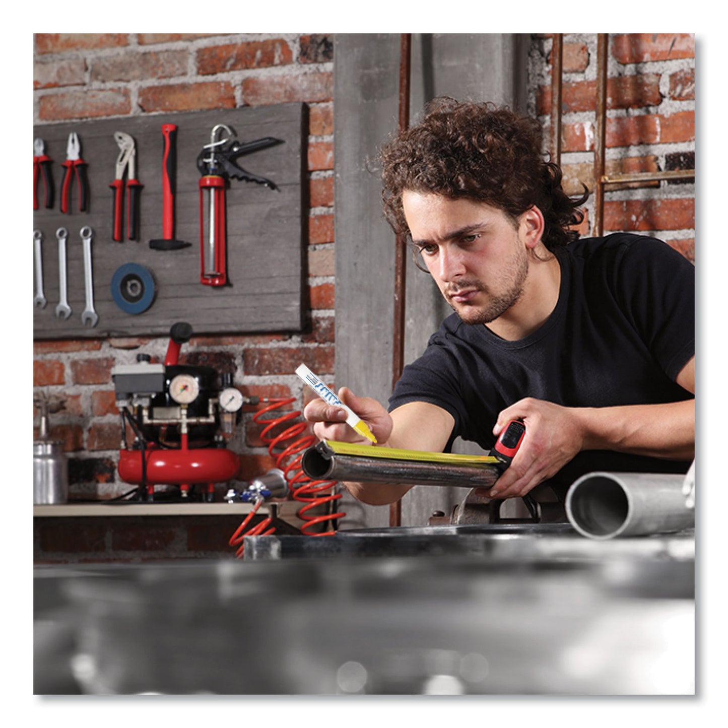 uni Paint Permanent Marker, Fine Bullet Tip, Assorted Colors, 6/Set (63720)