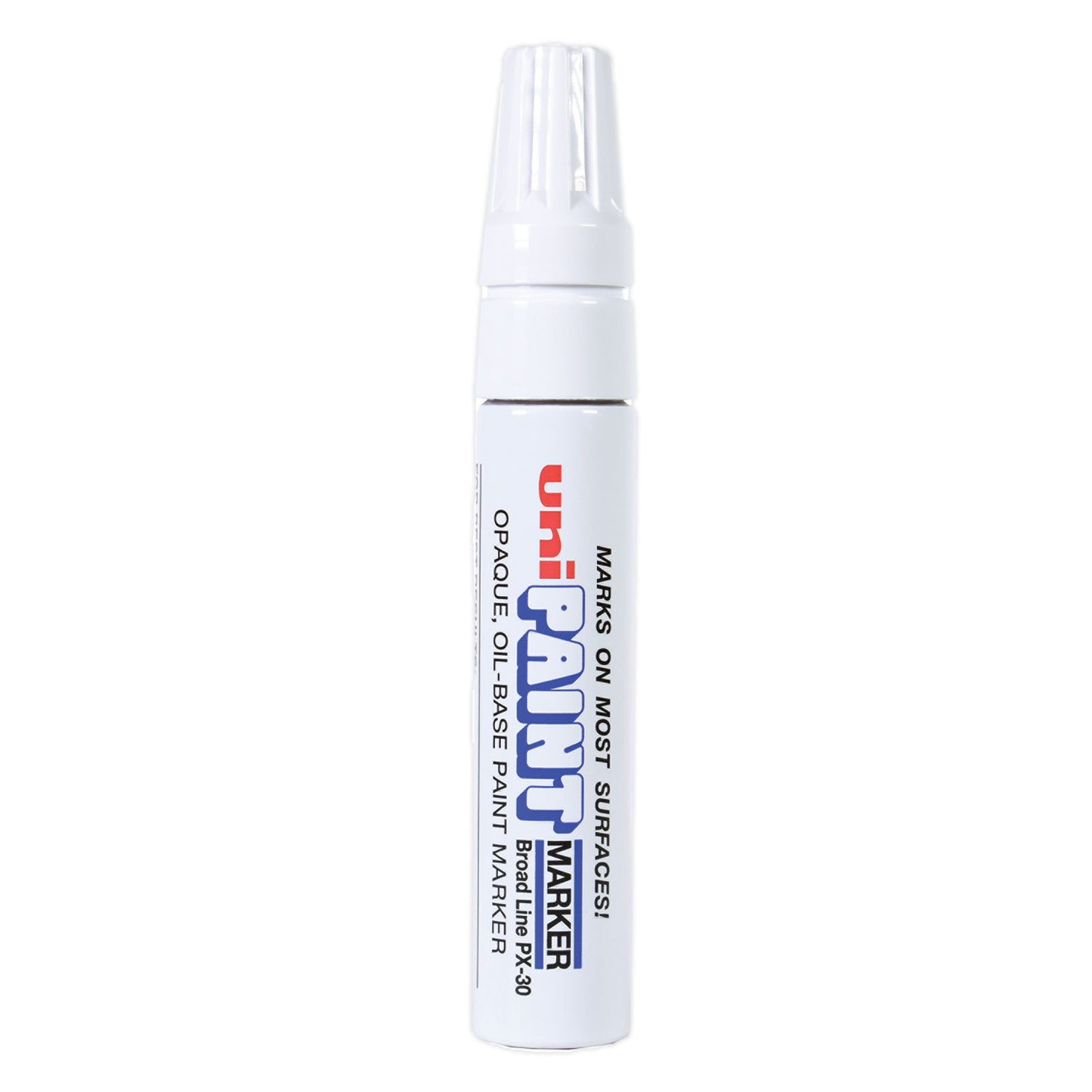uni Paint Permanent Marker, Broad Chisel Tip, White (63743)