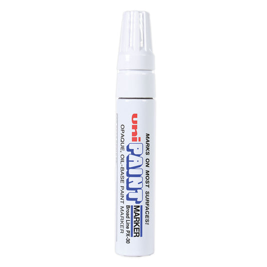 uni Paint Permanent Marker, Broad Chisel Tip, White (63743)