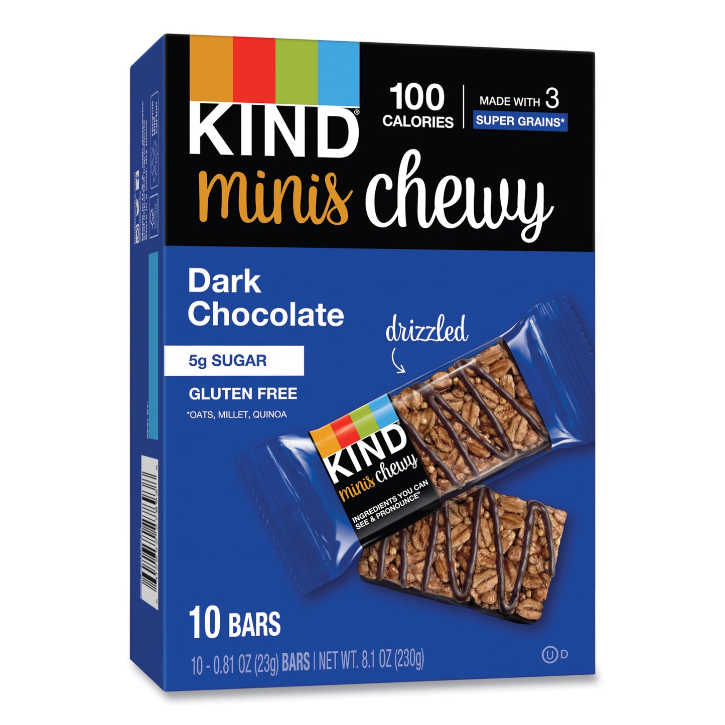 KIND Minis Chewy, Dark Chocolate, 0.81 oz,10/Pack (27896)