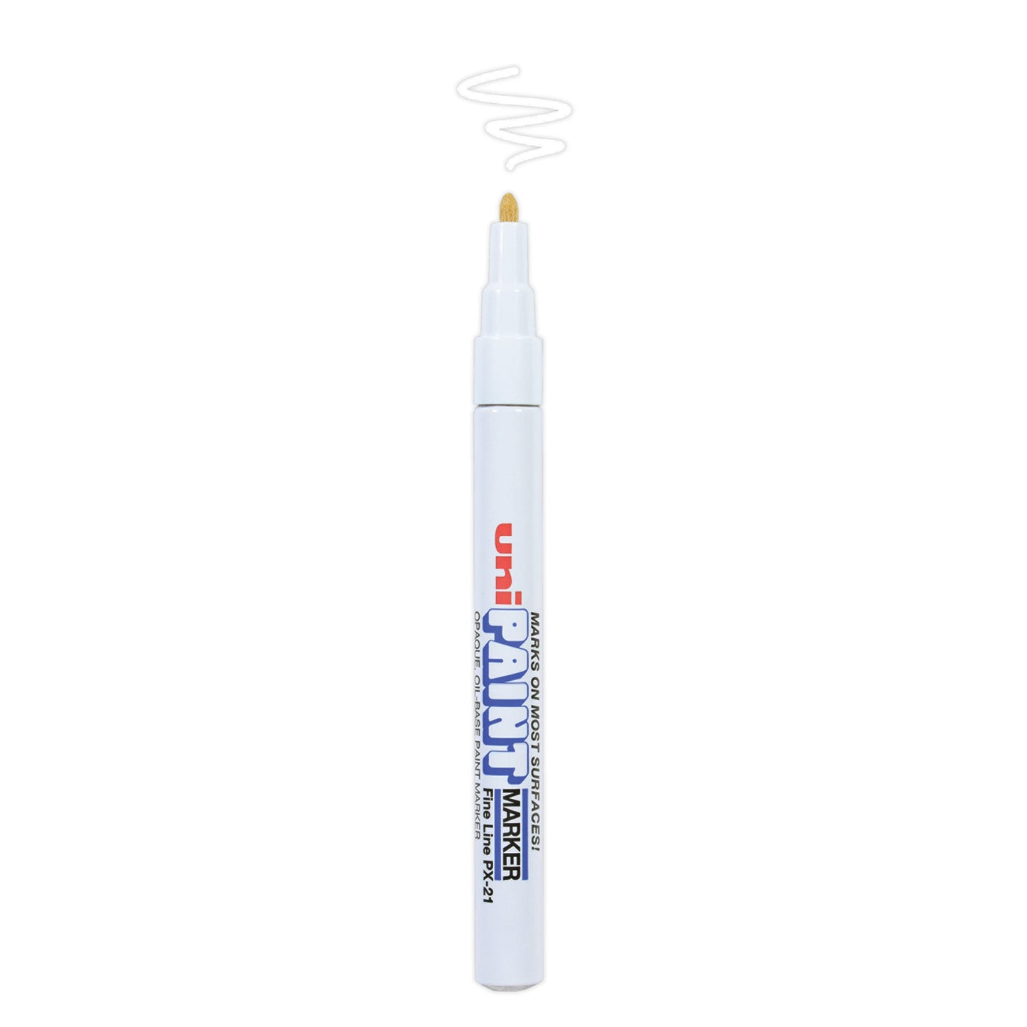 uni Paint Permanent Marker, Fine Bullet Tip, White (63713)