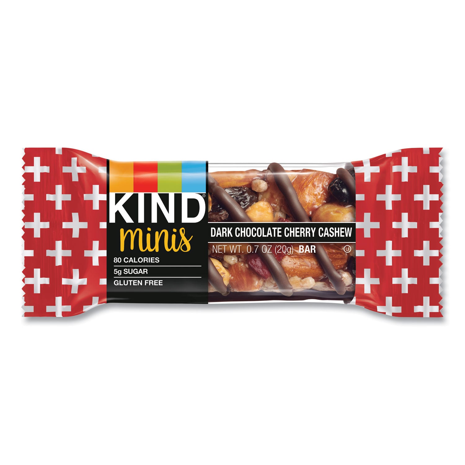 KIND Minis, Dark Chocolate Cherry Cashew, 0.7 oz, 10/Pack (27962)