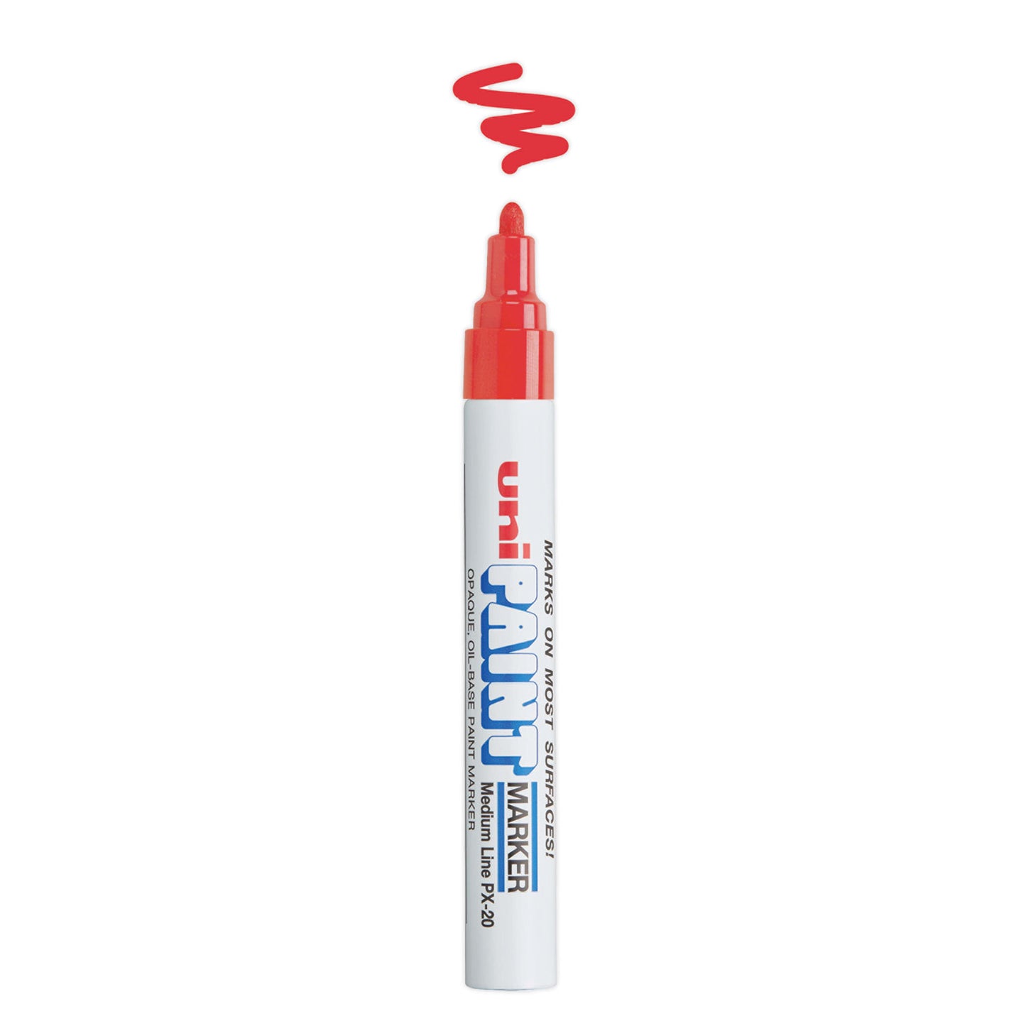 uni Paint Permanent Marker, Medium Bullet Tip, Red (63602)