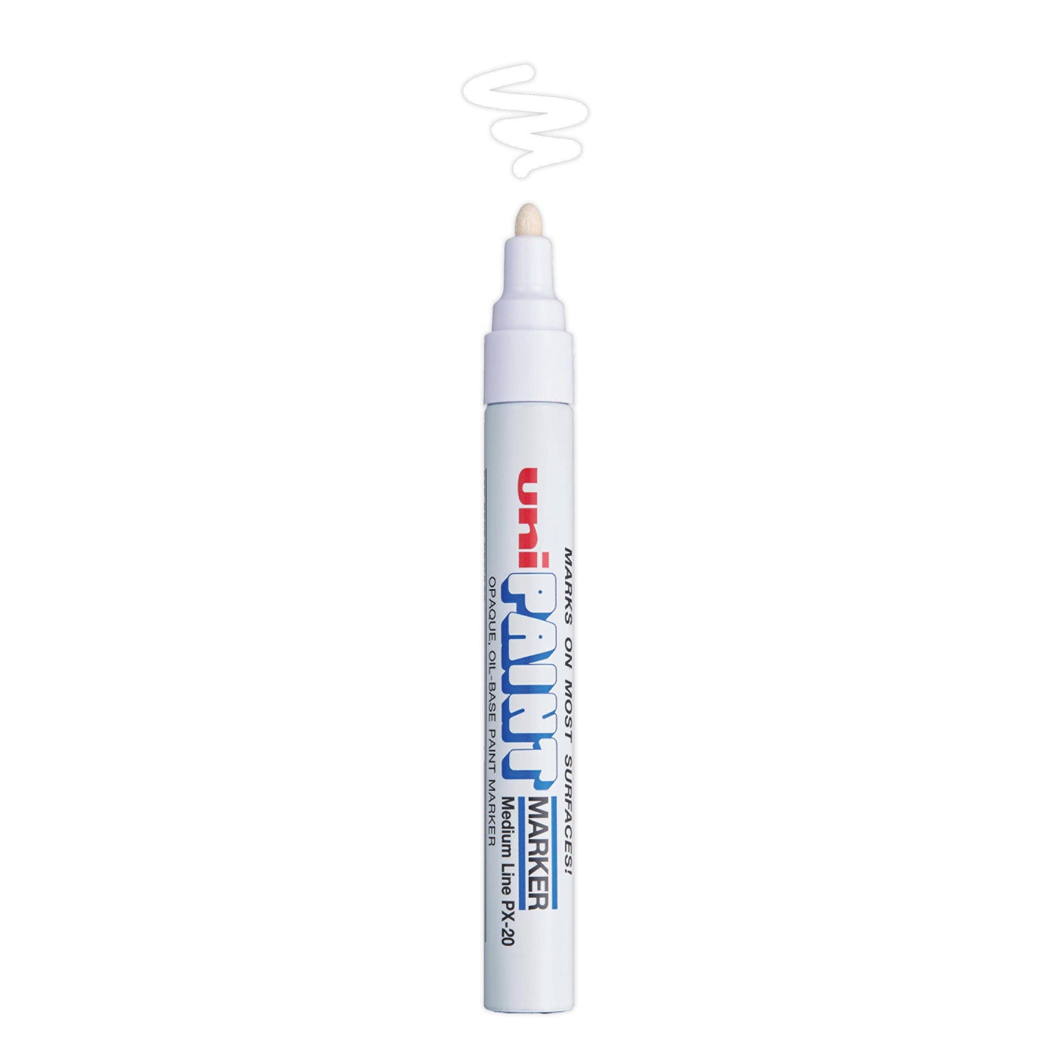 uni Paint Permanent Marker, Medium Bullet Tip, White (63613)