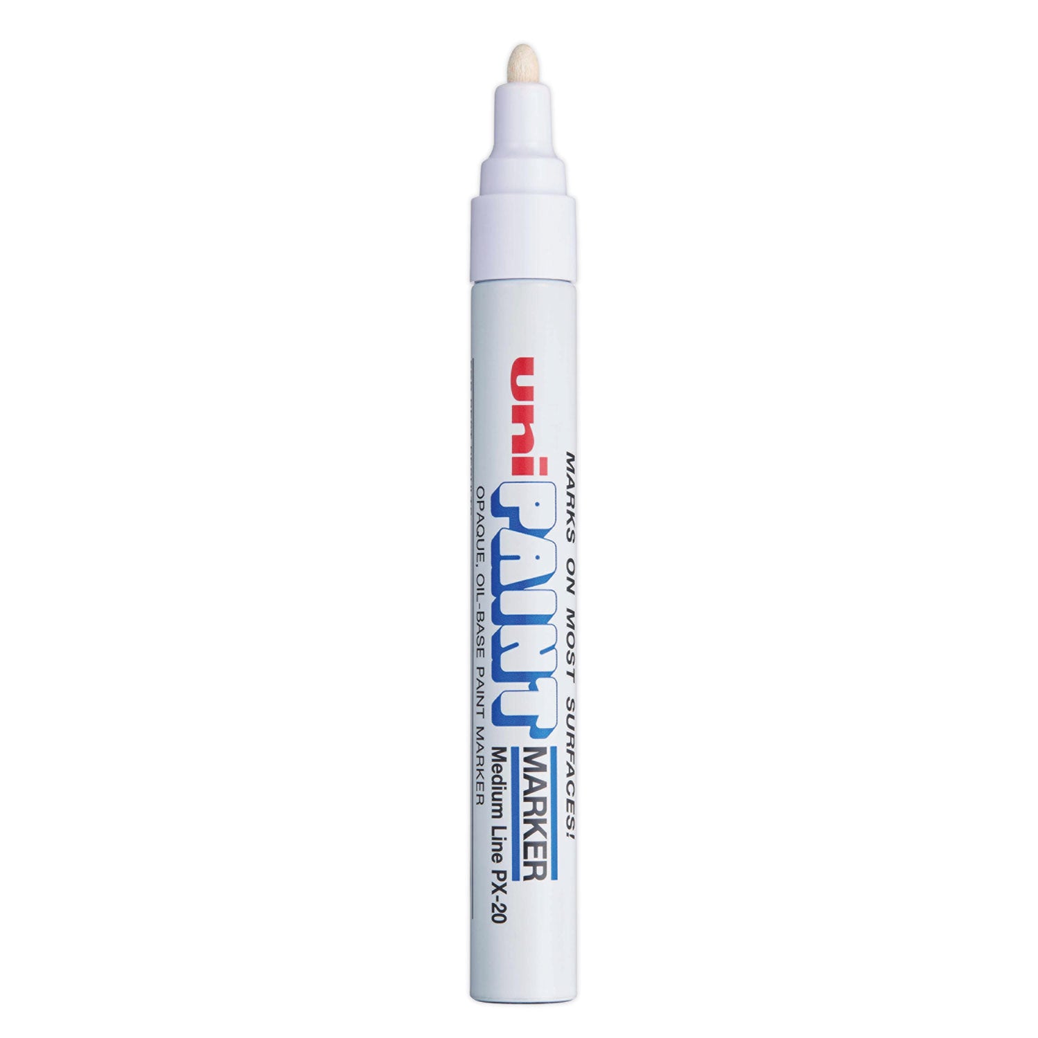 uni Paint Permanent Marker, Medium Bullet Tip, White (63613)