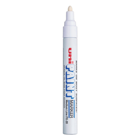 uni Paint Permanent Marker, Medium Bullet Tip, White (63613)
