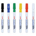 uni Paint Permanent Marker, Fine Bullet Tip, Assorted Colors, 6/Set (63720)