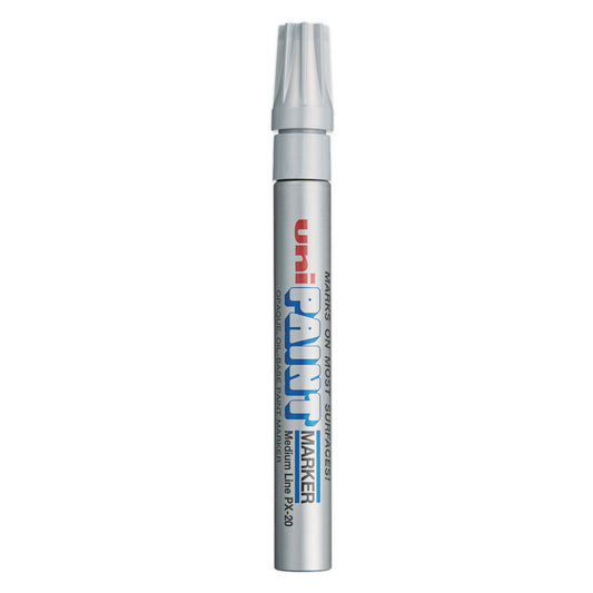 uni Paint Permanent Marker, Medium Bullet Tip, Metallic Silver (63614)