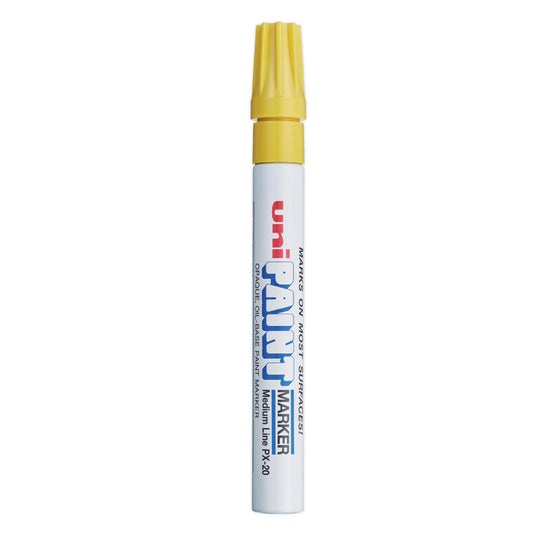 uni Paint Permanent Marker, Medium Bullet Tip, Yellow (63605)