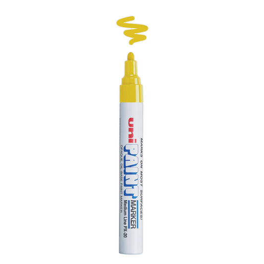 uni Paint Permanent Marker, Medium Bullet Tip, Yellow (63605)