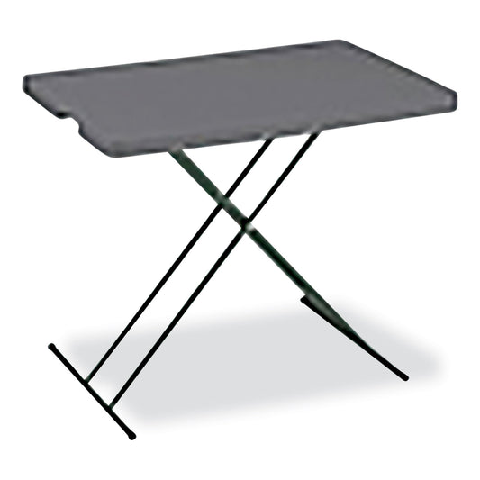 AbilityOne 7110017026954, SKILCRAFT Personal Adjustable Height Folding Table, 20w x 30d x 25h to 28h, Charcoal Gray