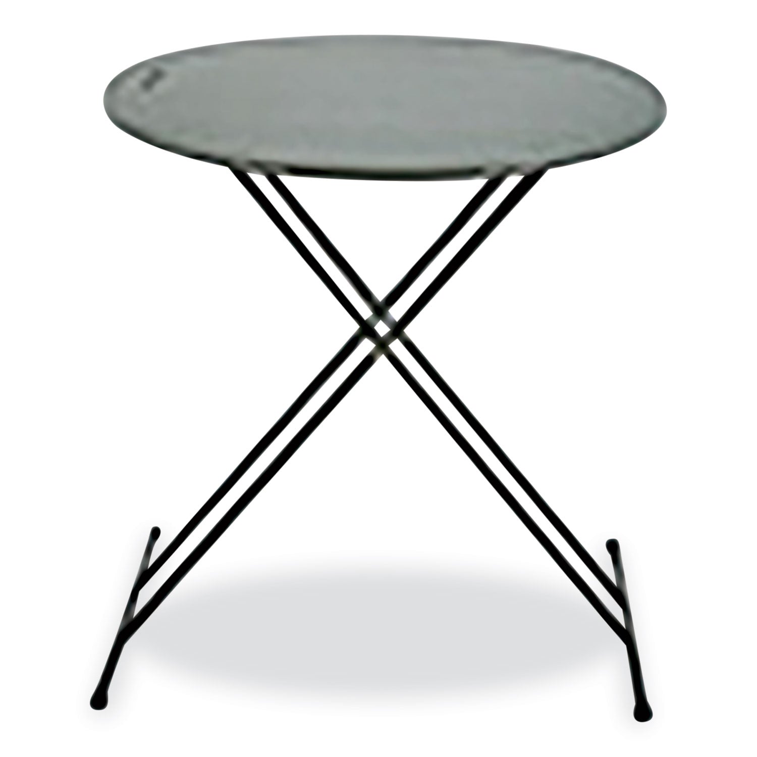 AbilityOne 7110017026953, SKILCRAFT Personal Adjustable Height Folding Table, 24" Diameter x 25h to 30h, Charcoal Gray