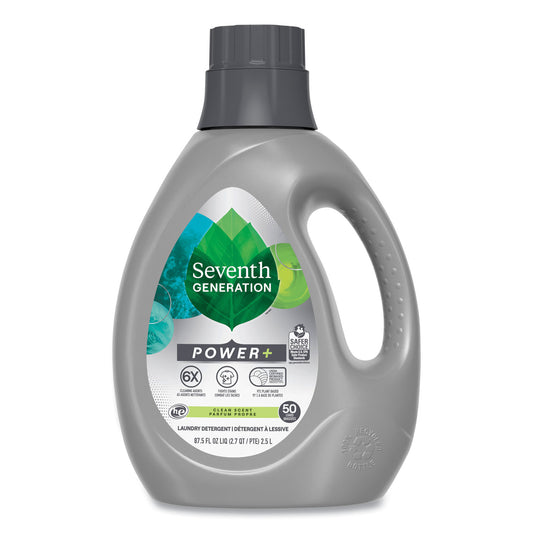 Seventh Generation Power+ Laundry Detergent, Clean Scent, 87.5 oz Bottle (45070EA)