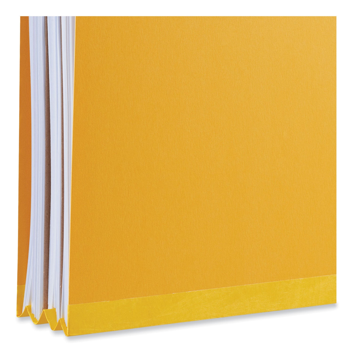 Universal Bright Colored Pressboard Classification Folders, 2" Expansion, 1 Divider, 4 Fasteners, Letter Size, Yellow Exterior, 10/Box (10204)