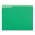 Universal Interior File Folders, 1/3-Cut Tabs: Assorted, Letter Size, 11-pt Stock, Green, 100/Box (12302)