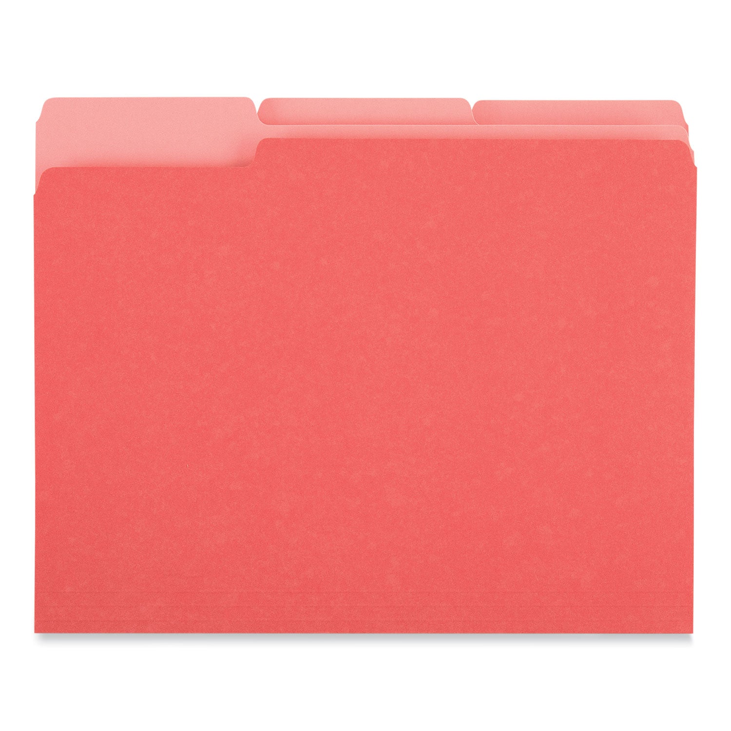 Universal Interior File Folders, 1/3-Cut Tabs: Assorted, Letter Size, 11-pt Stock, Red, 100/Box (12303)