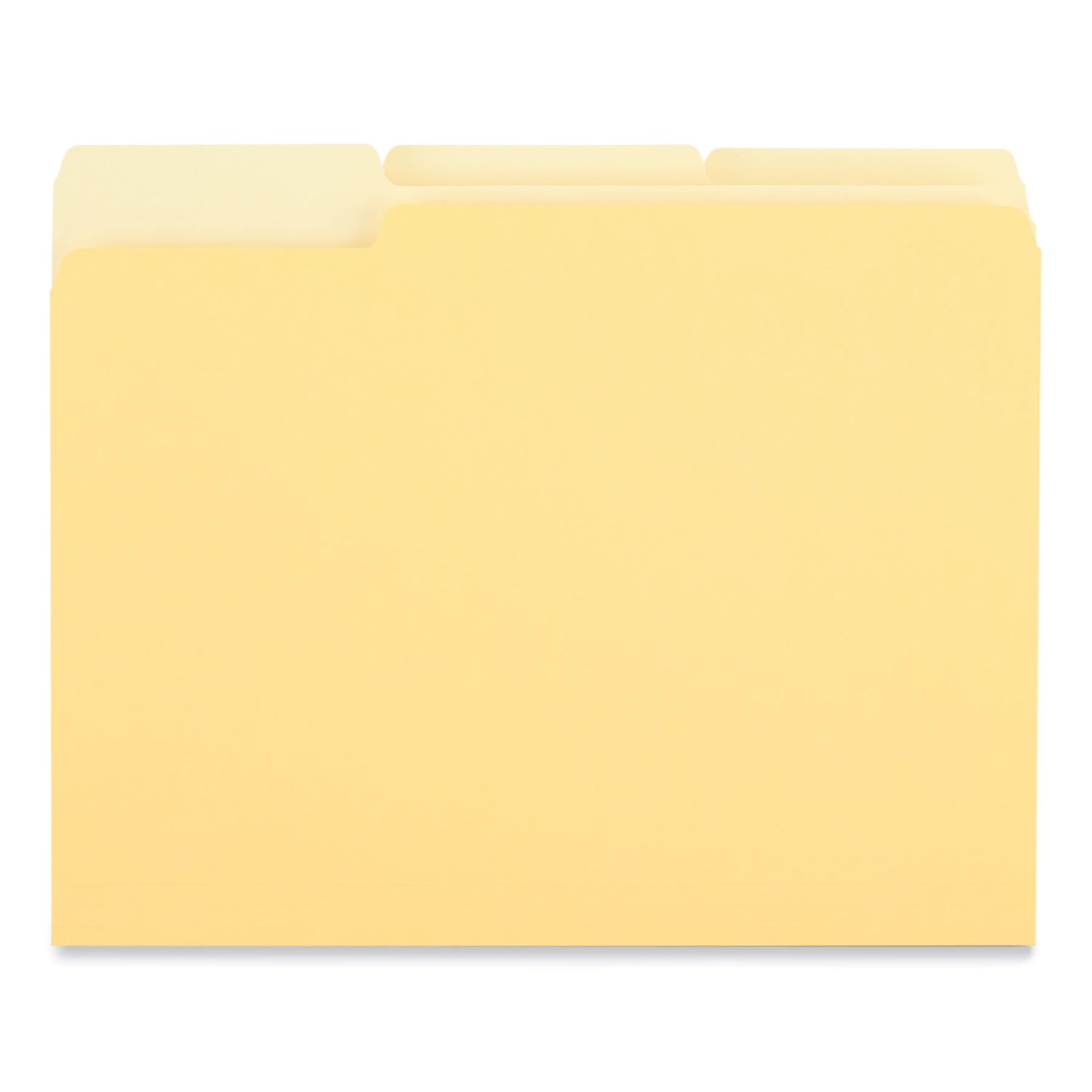 Universal Interior File Folders, 1/3-Cut Tabs: Assorted, Letter Size, 11-pt Stock, Yellow, 100/Box (12304)