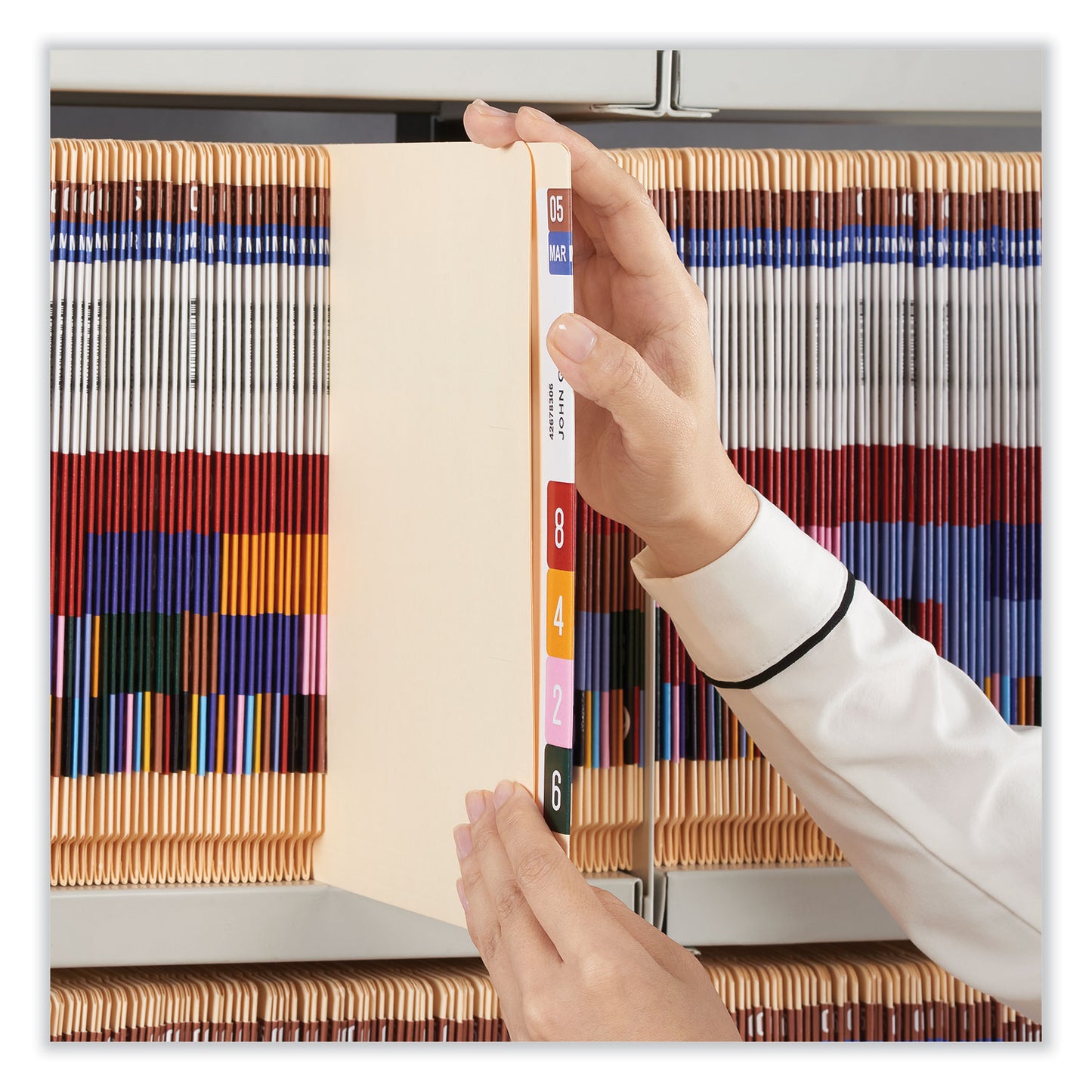 Universal Reinforced End Tab Fastener Folders, 0.75" Expansion, 2 Fasteners, Legal Size, Manila Exterior, 50/Box (13220)