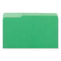 Universal Interior File Folders, 1/3-Cut Tabs: Assorted, Legal Size, 11-pt Stock, Green, 100/Box (15302)