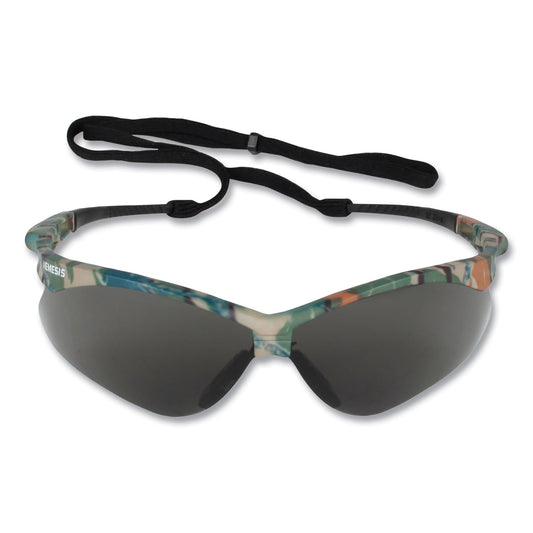 KleenGuard V30 NEMESIS Safety Eyewear, Plastic Camo Frame, Smoke Polycarbonate Lens, 12/Box (22609BX)