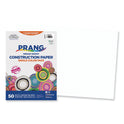 Prang SunWorks Construction Paper, 50 lb Text Weight, 12 x 18, Bright White, 50/Pack (8707)