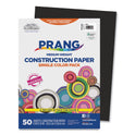 Prang SunWorks Construction Paper, 50 lb Text Weight, 9 x 12, Black, 50/Pack (6303)