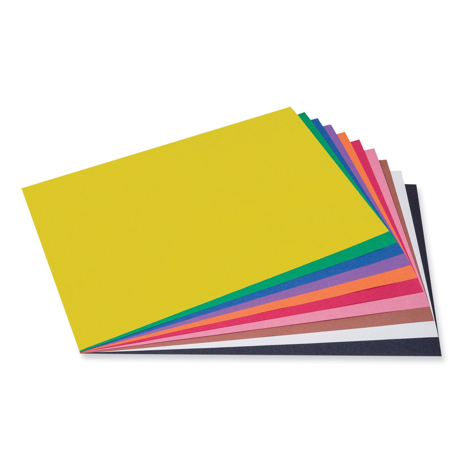Prang SunWorks Construction Paper, 50 lb Text Weight, 12 x 18, Assorted, 50/Pack (6507)